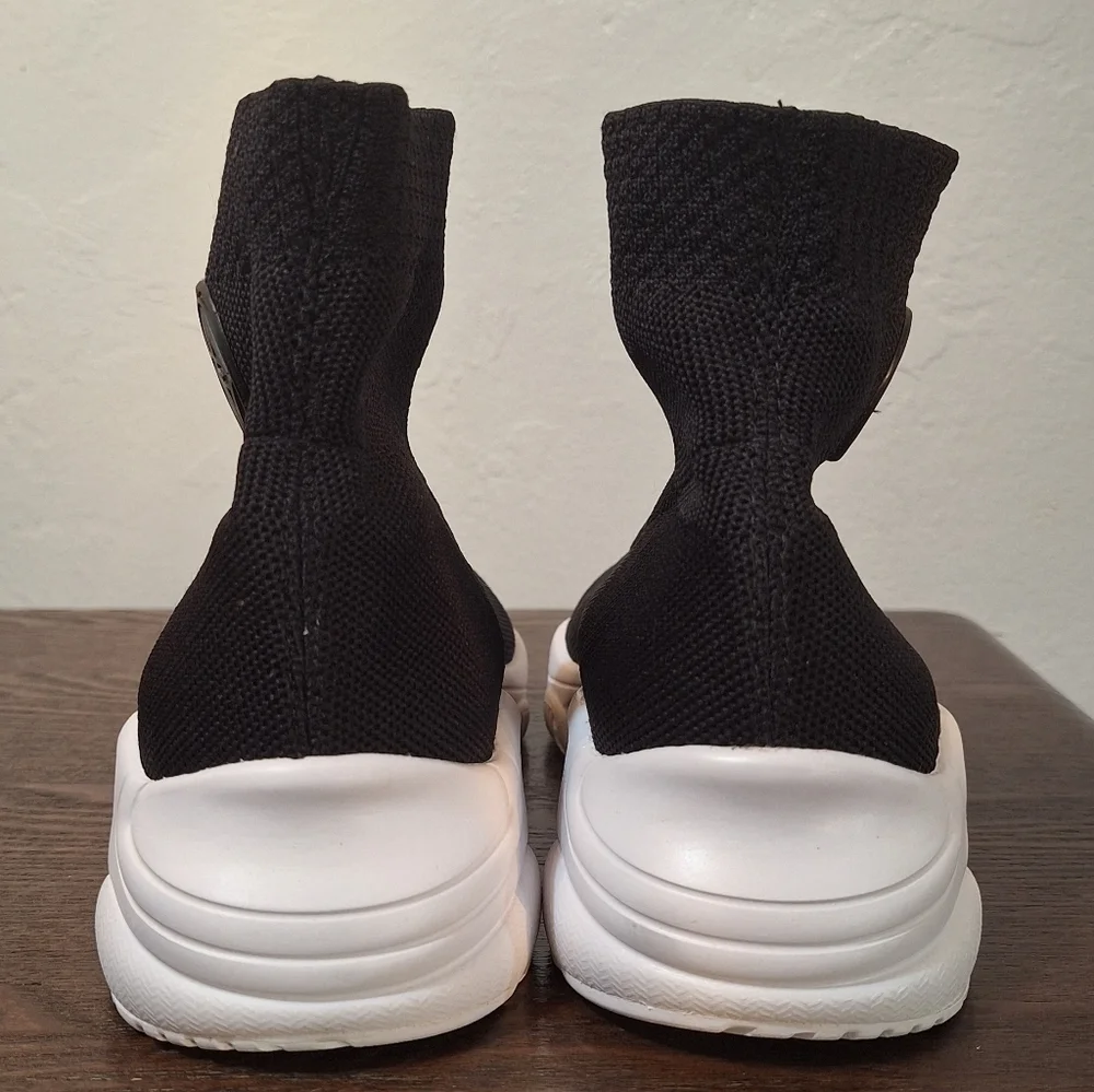 Antonio Melani Abbi Black Stretch Knit Sock Sneaker Size 8